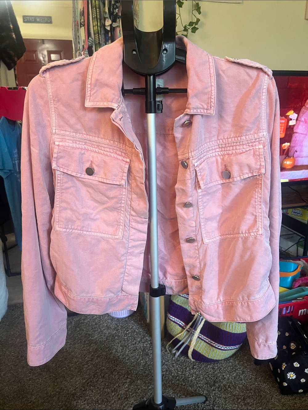 GAP Women's Dusty Pink Denim Jacket